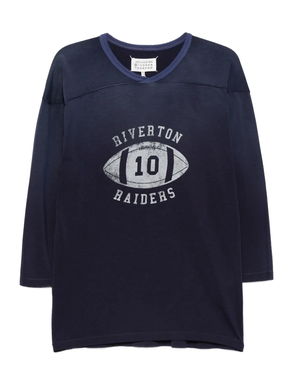 Maison Margiela football-print T-shirt | Blue | Image 1