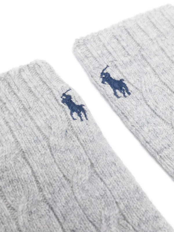 Polo Ralph Lauren ケーブルニット手袋 | グレー | FARFETCH JP