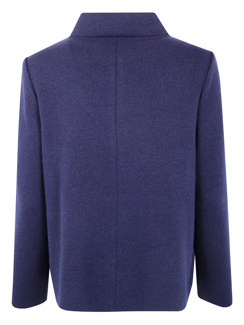 Anne Claire High-neck Wool Jacket In Blue