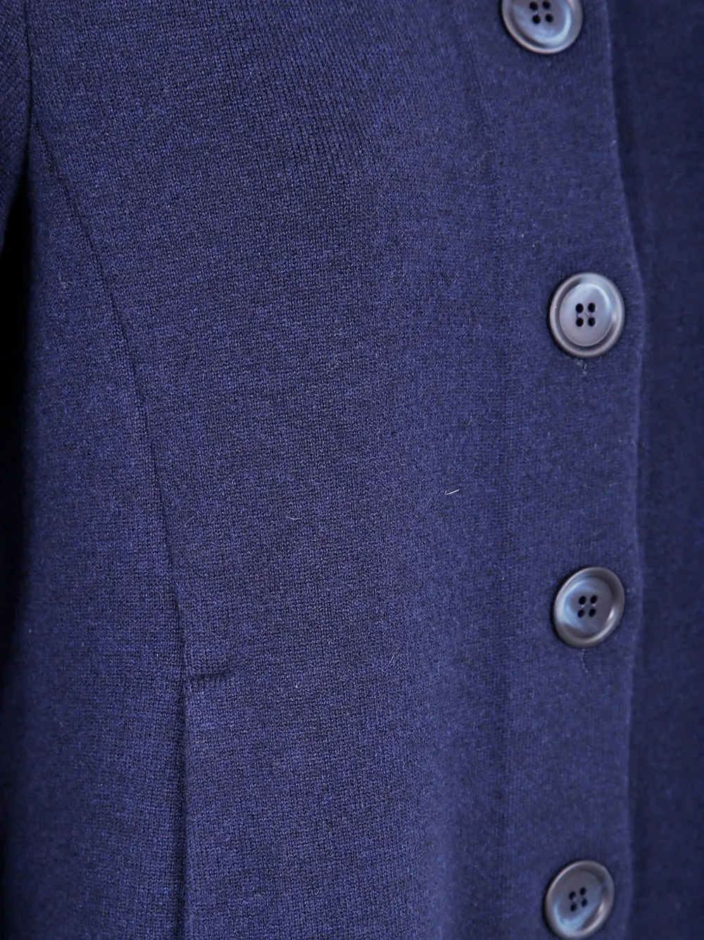 Anne Claire High-neck Wool Jacket In Blue