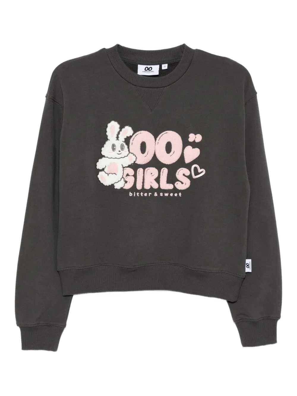 CHOCOOLATE embroidered-graphic cotton sweatshirt | Grey | Image 1