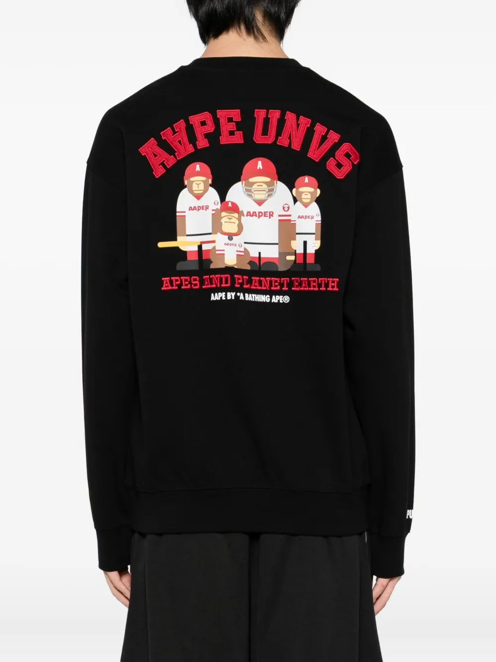 Aape By A Bathing Ape Embroidered-logo Sweatshirt In Black