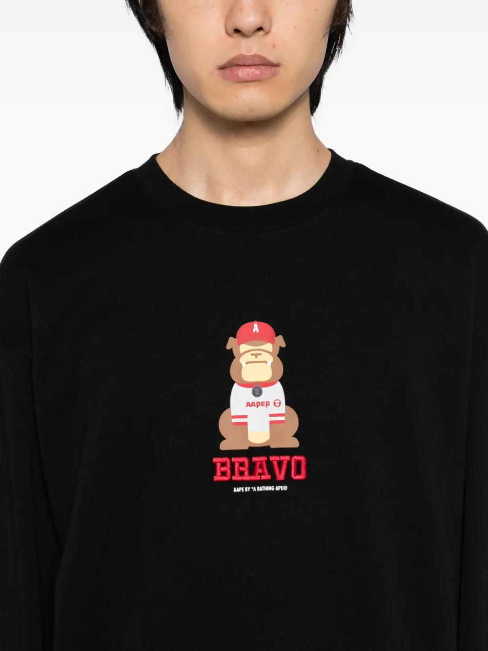 Aape By A Bathing Ape Embroidered-logo Sweatshirt In Black