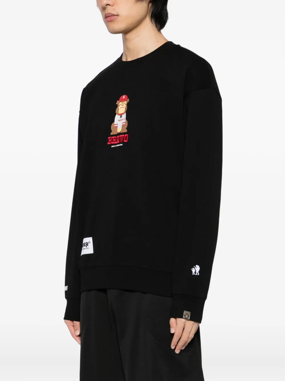 Aape By A Bathing Ape Embroidered-logo Sweatshirt In Black