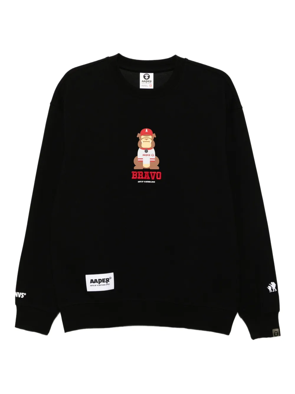 AAPE BY *A BATHING APE® embroidered-logo sweatshirt | Black | Image 1