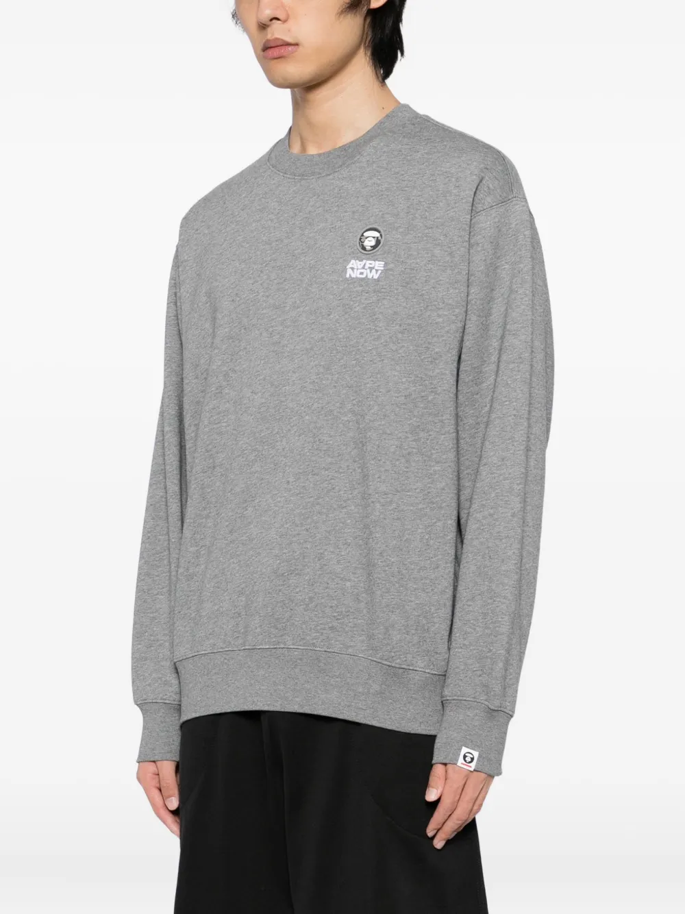 Aape By A Bathing Ape Logo-appliqué Sweatshirt In Gray