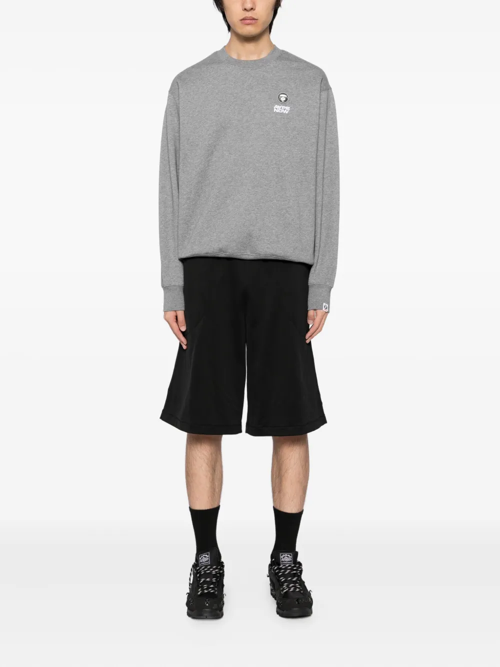 AAPE BY *A BATHING APE Sweater met logopatch - Grijs