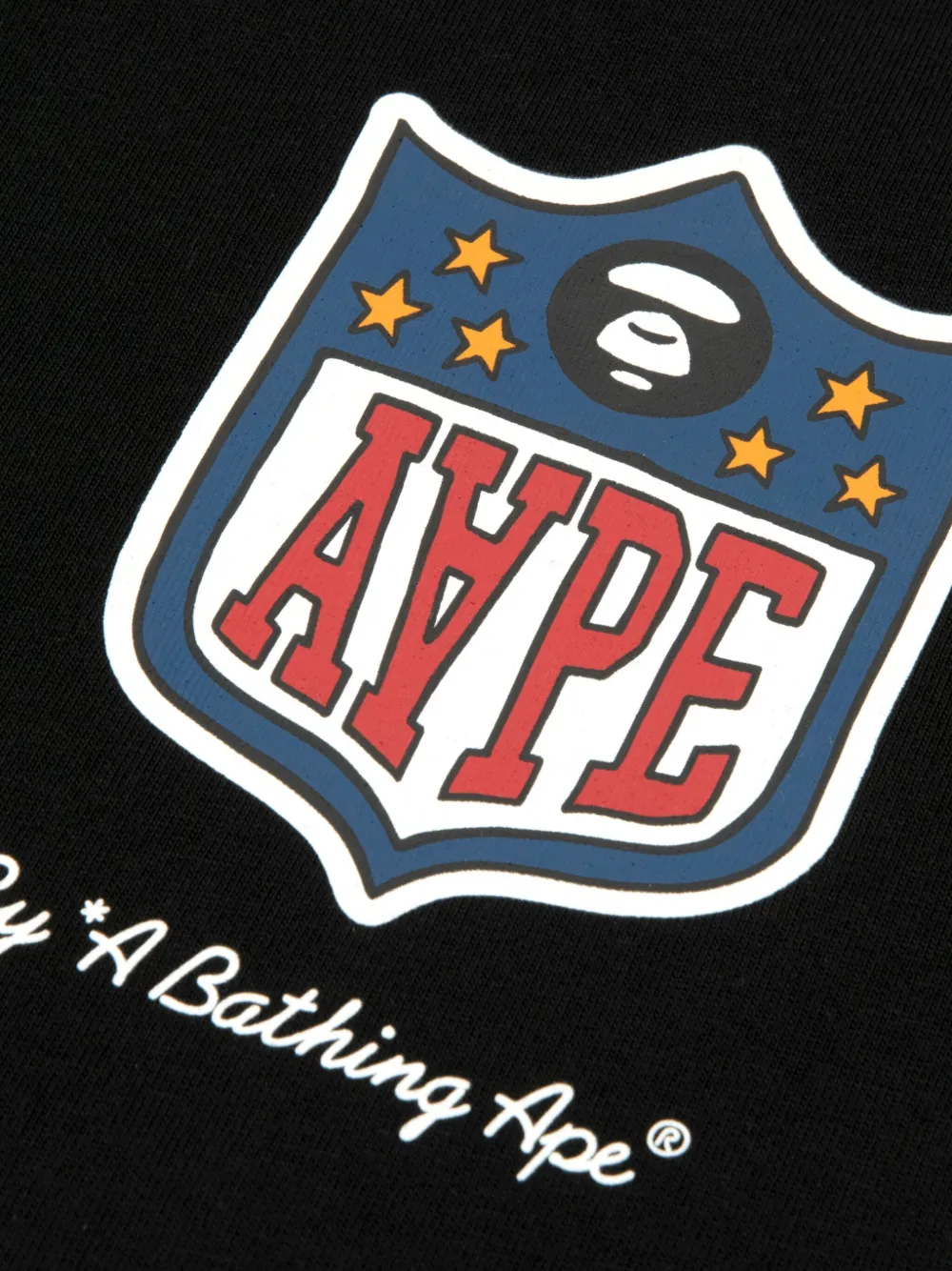 AAPE BY *A BATHING APE Aape Universe T-shirt met grafische print Zwart