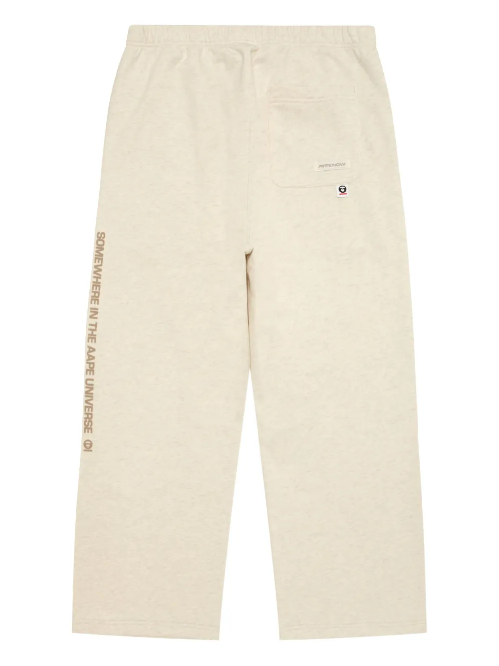 AAPE BY *A BATHING APE Trainingsbroek met logopatch Beige