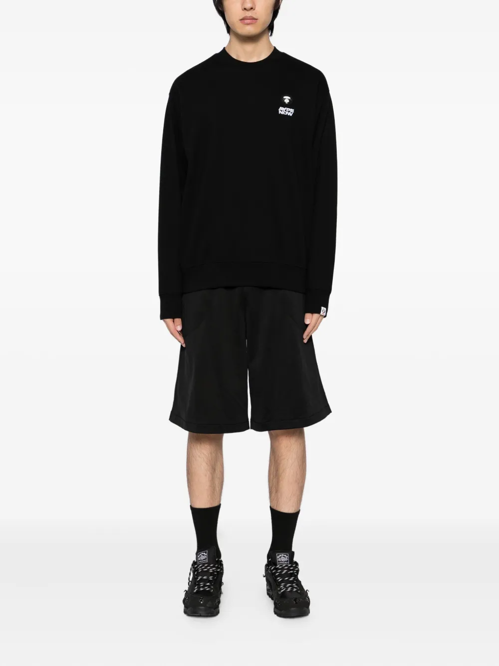 Aape By A Bathing Ape Logo-appliqué Sweatshirt In Black