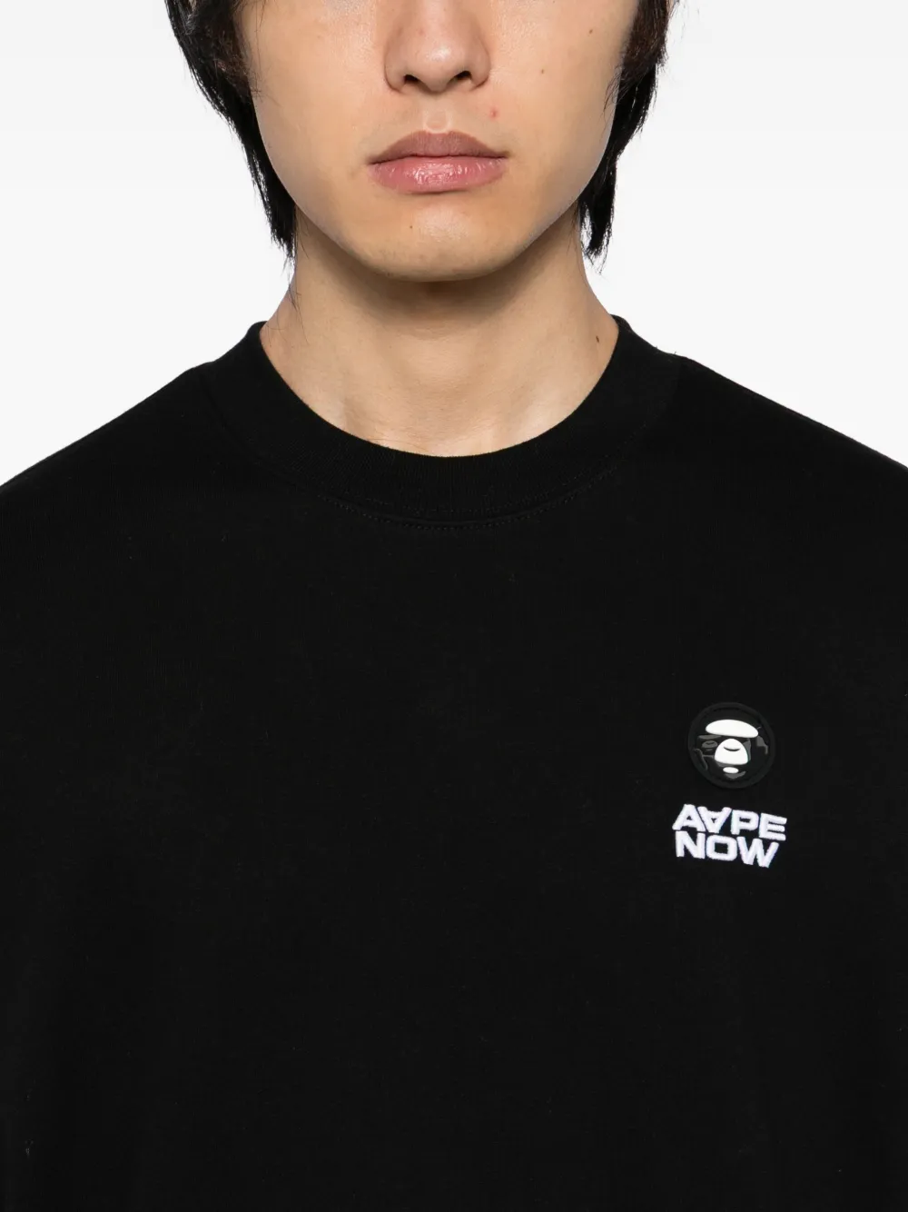 Aape By A Bathing Ape Logo-appliqué Sweatshirt In Black