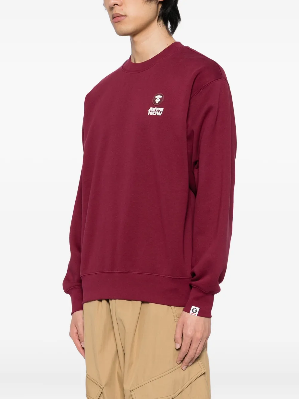 Aape By A Bathing Ape Logo-appliqué Sweatshirt In Red