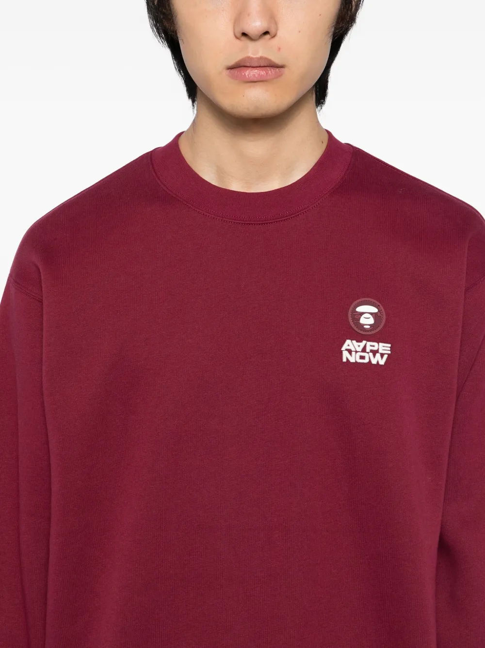 Aape By A Bathing Ape Logo-appliqué Sweatshirt In Red