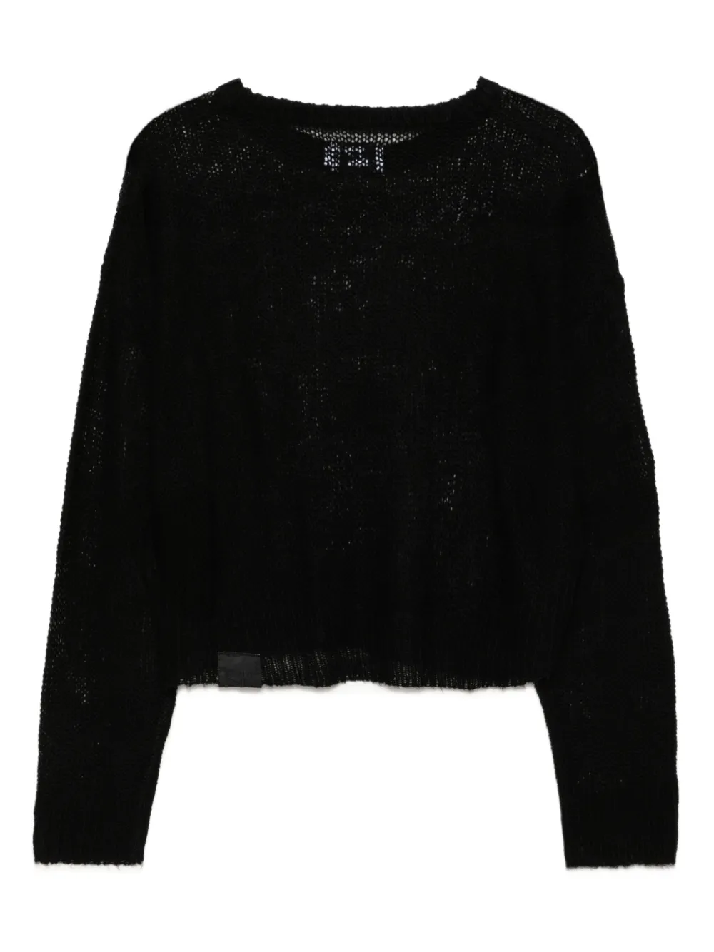 izzue embroidered-slogan semi-sheer jumper | Knitted Sweaters | Image 2