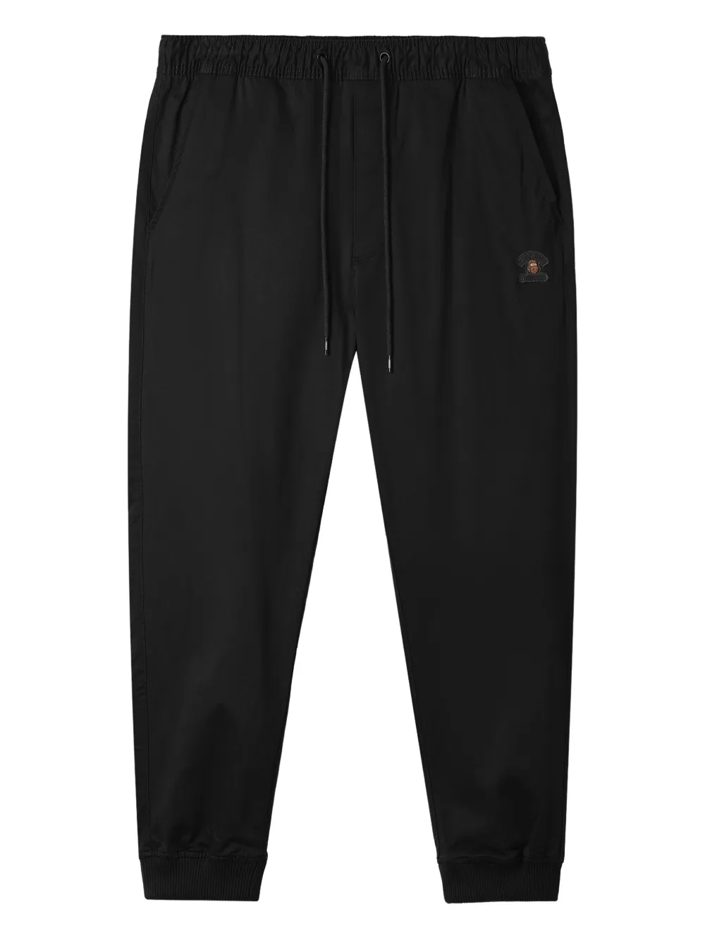 FINGERCROXX logo-patch cuffed trousers | Black | Image 1