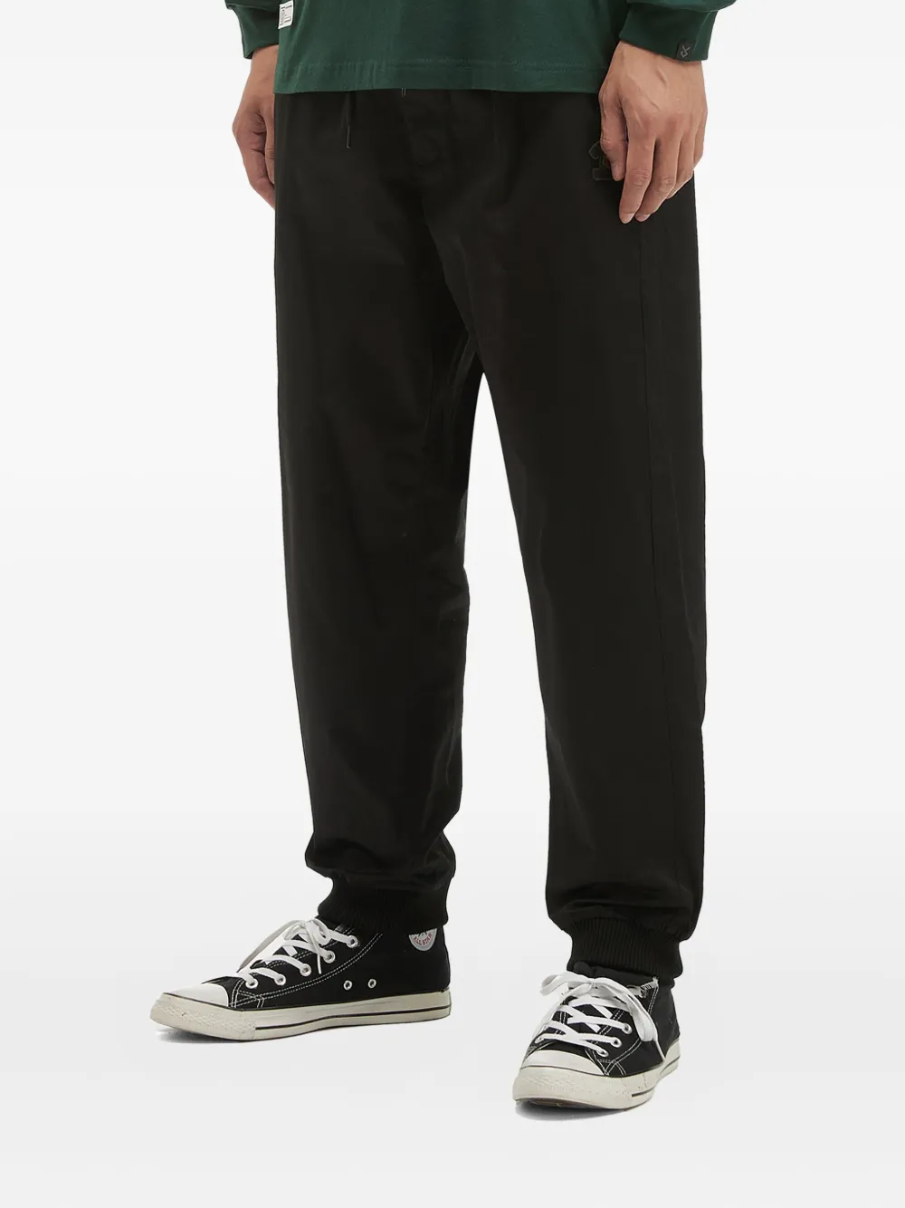 FINGERCROXX Broek met logopatch - Zwart