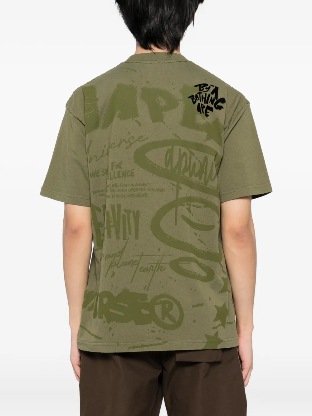 AAPE BY *A BATHING APE T-shirt Groen