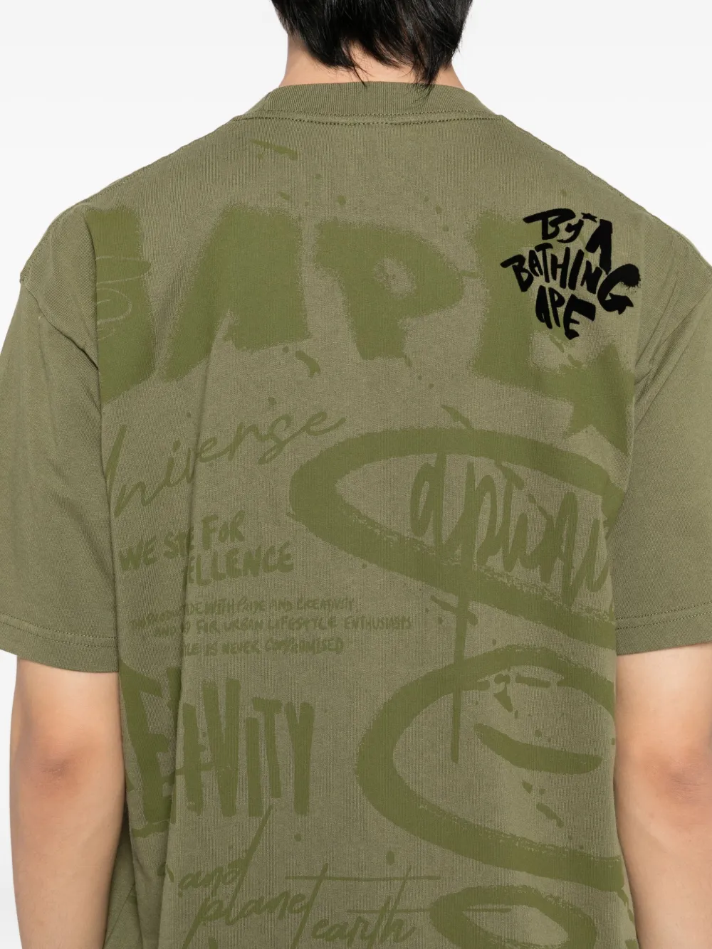 AAPE BY *A BATHING APE T-shirt Groen