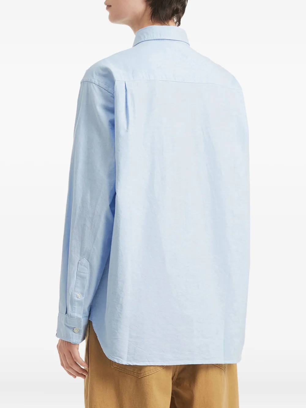 Fingercroxx Embroidered-patch Shirt In Blue