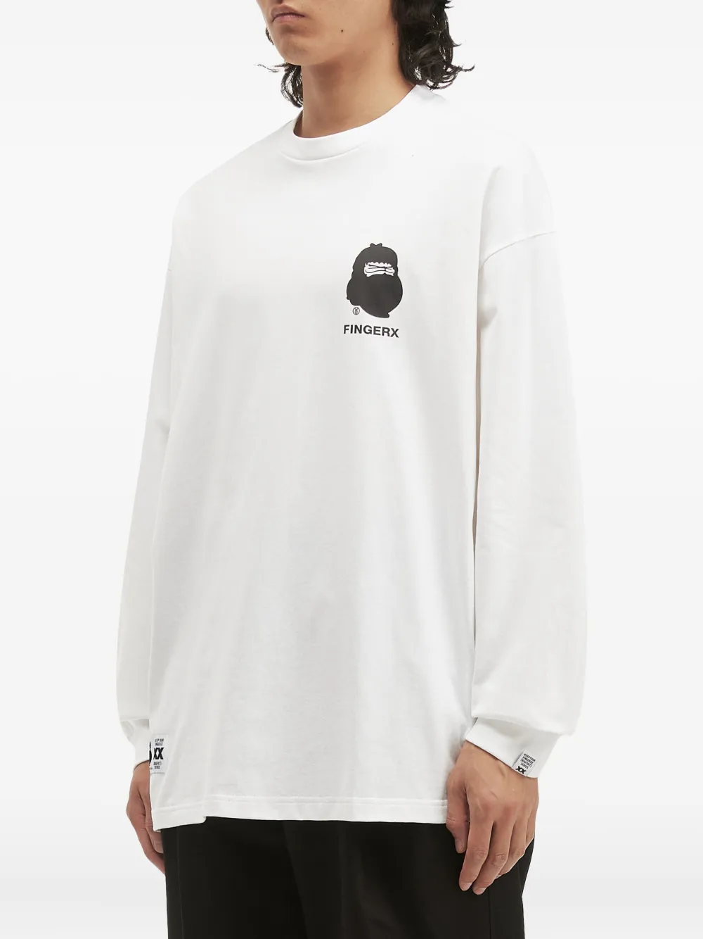 FINGERCROXX T-shirt met logoprint - Wit