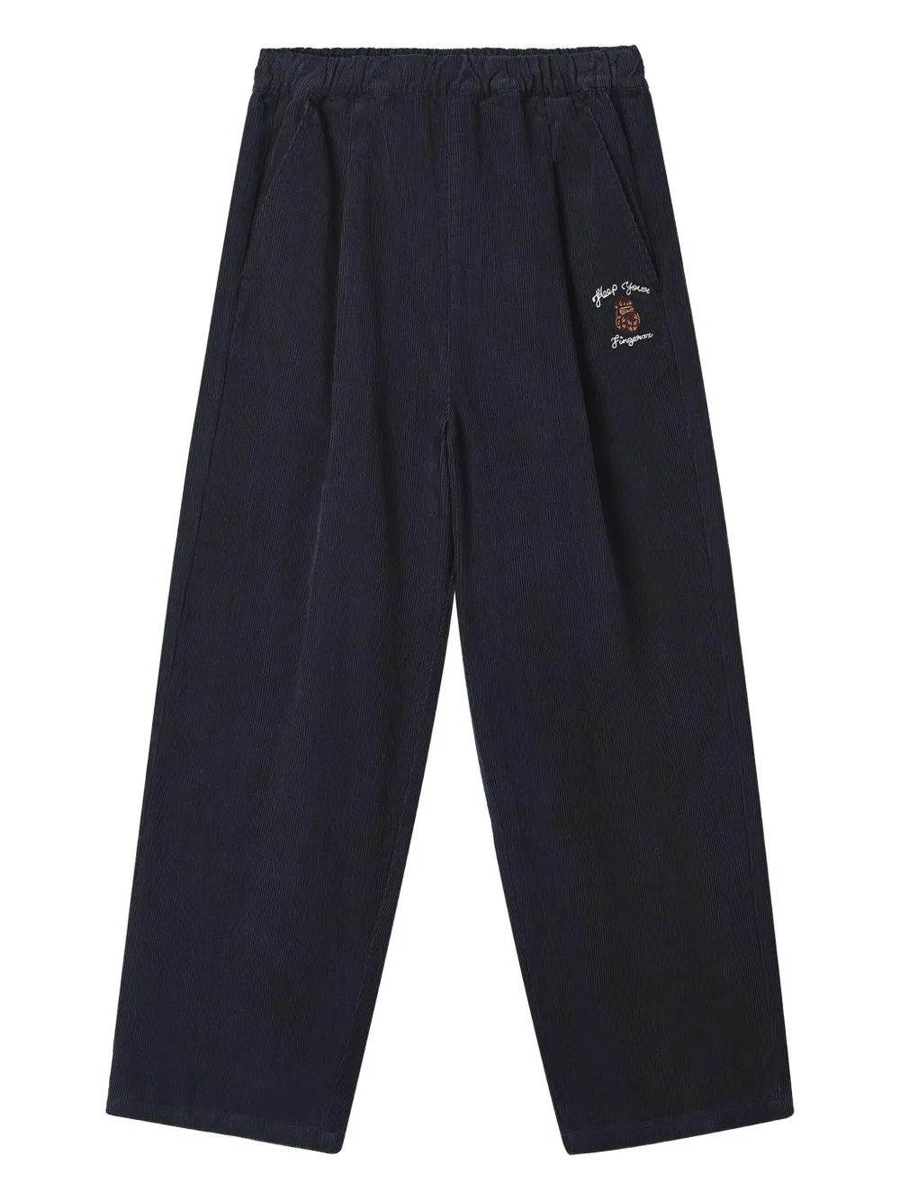 FINGERCROXX Straight plooibroek Grijs