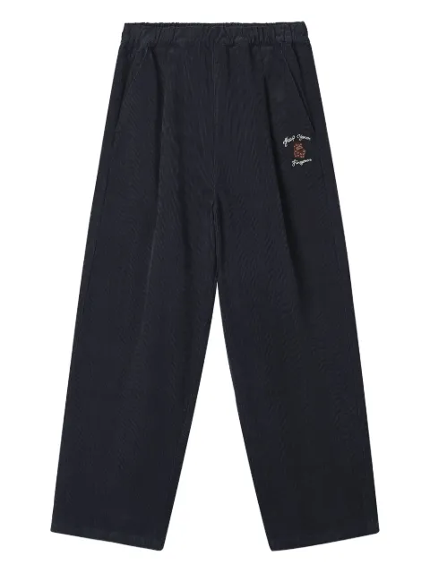 FINGERCROXX pleated straight-leg trousers