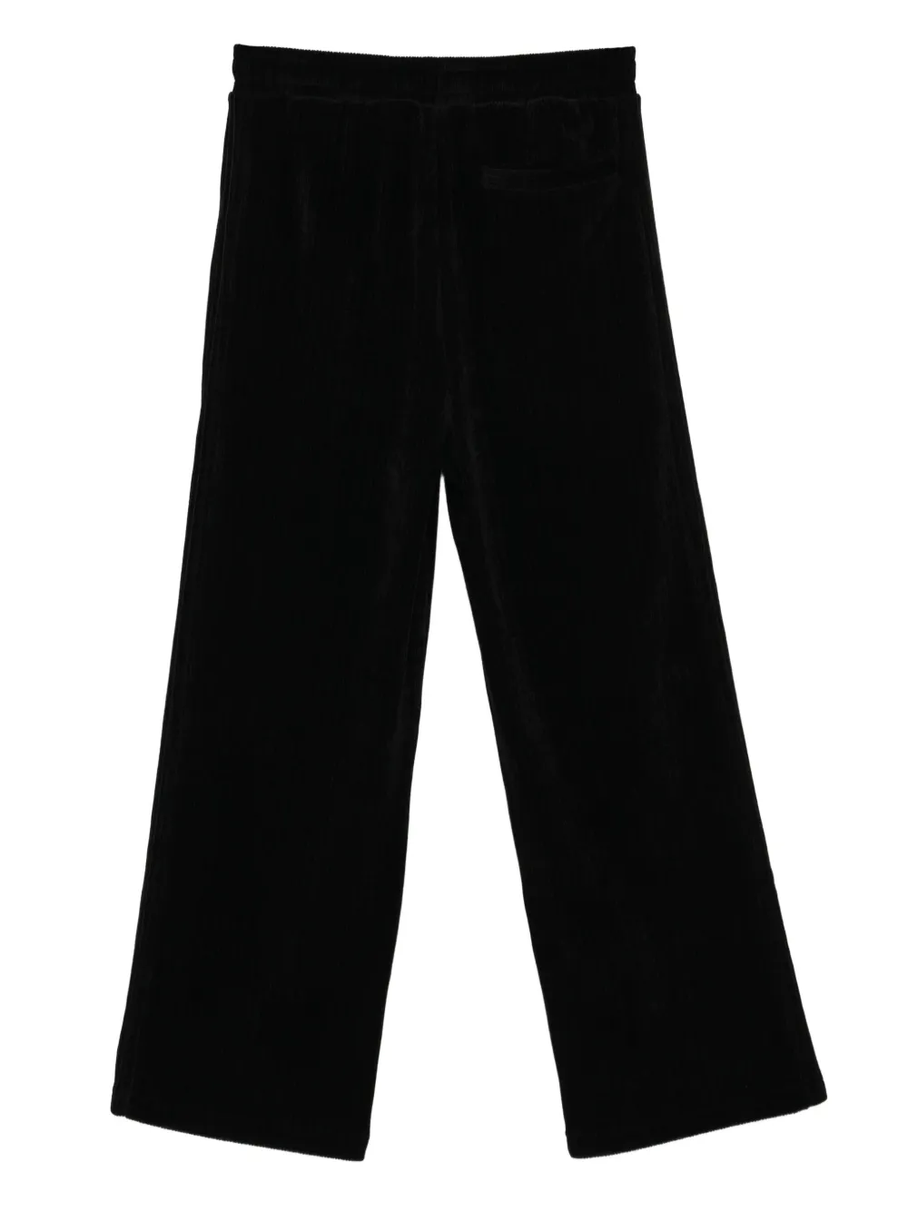 Musium Div. Ribfluwelen broek met logo applicatie - Zwart