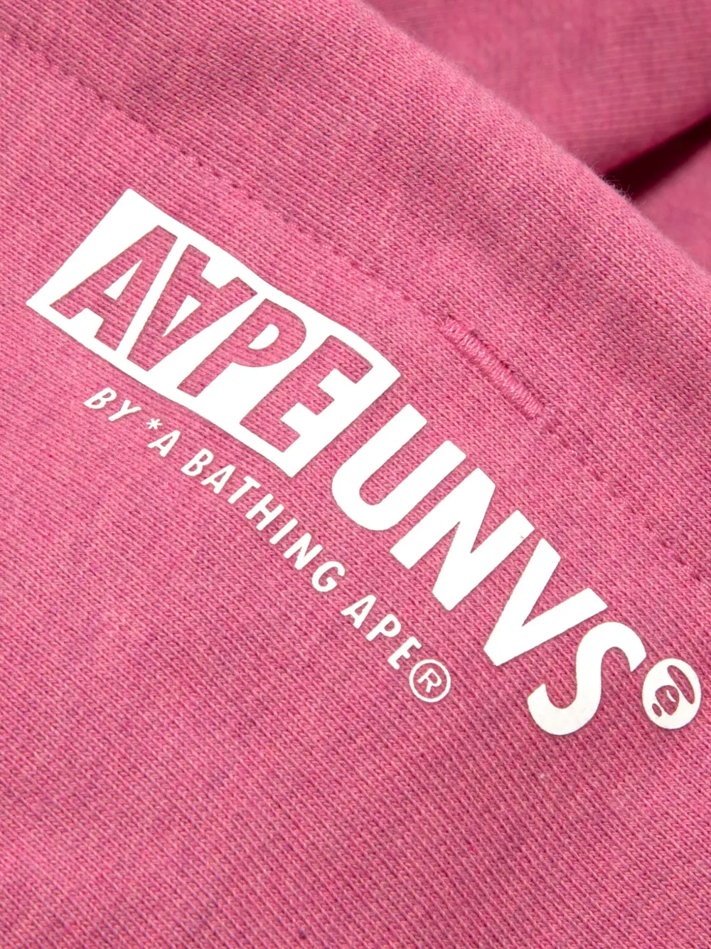 AAPE BY *A BATHING APE Hoodie met logo-reliëf en rits Roze