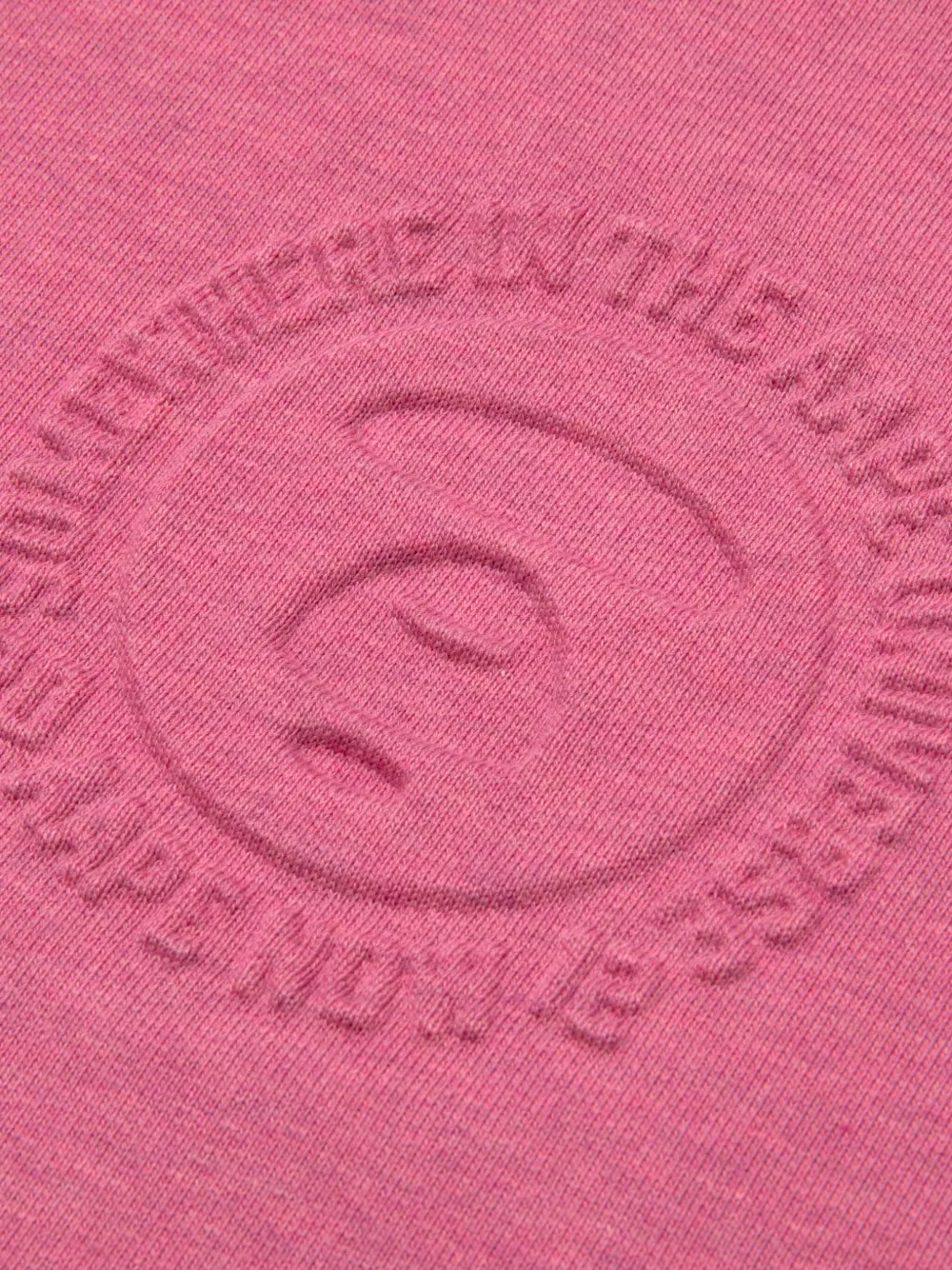 AAPE BY *A BATHING APE Hoodie met logo-reliëf en rits Roze