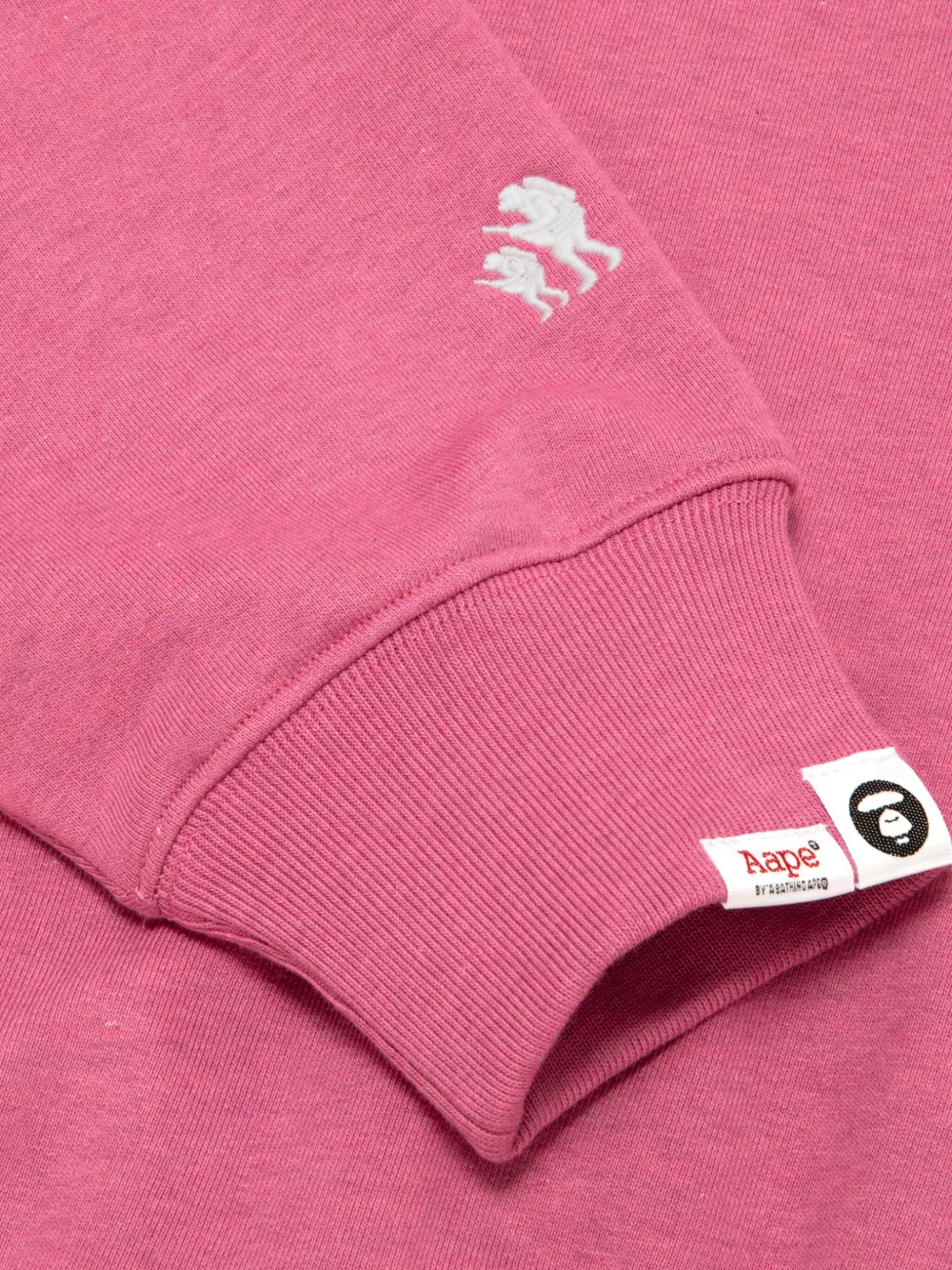 AAPE BY *A BATHING APE Hoodie met logo-reliëf en rits Roze