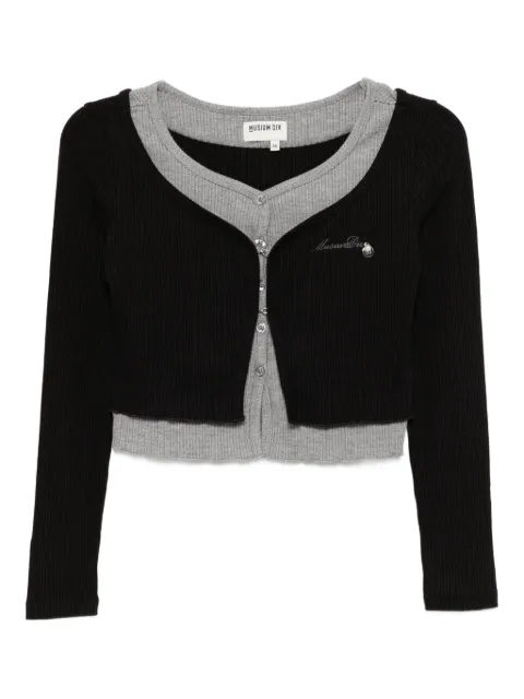 Musium Div. embroidered-logo layered top