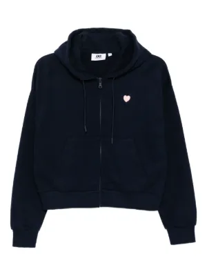 Comme Des Garçons Girl Flower Appliqué Zip Hoodie | Pink | FARFETCH
