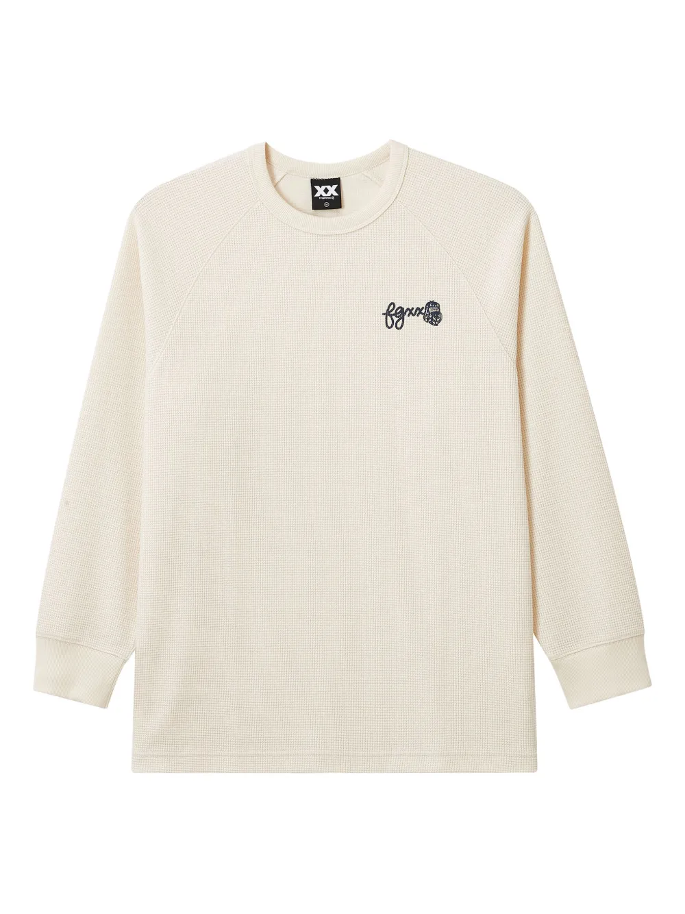 FINGERCROXX waffle-knit logo-embroidered sweatshirt | Neutrals | Image 1