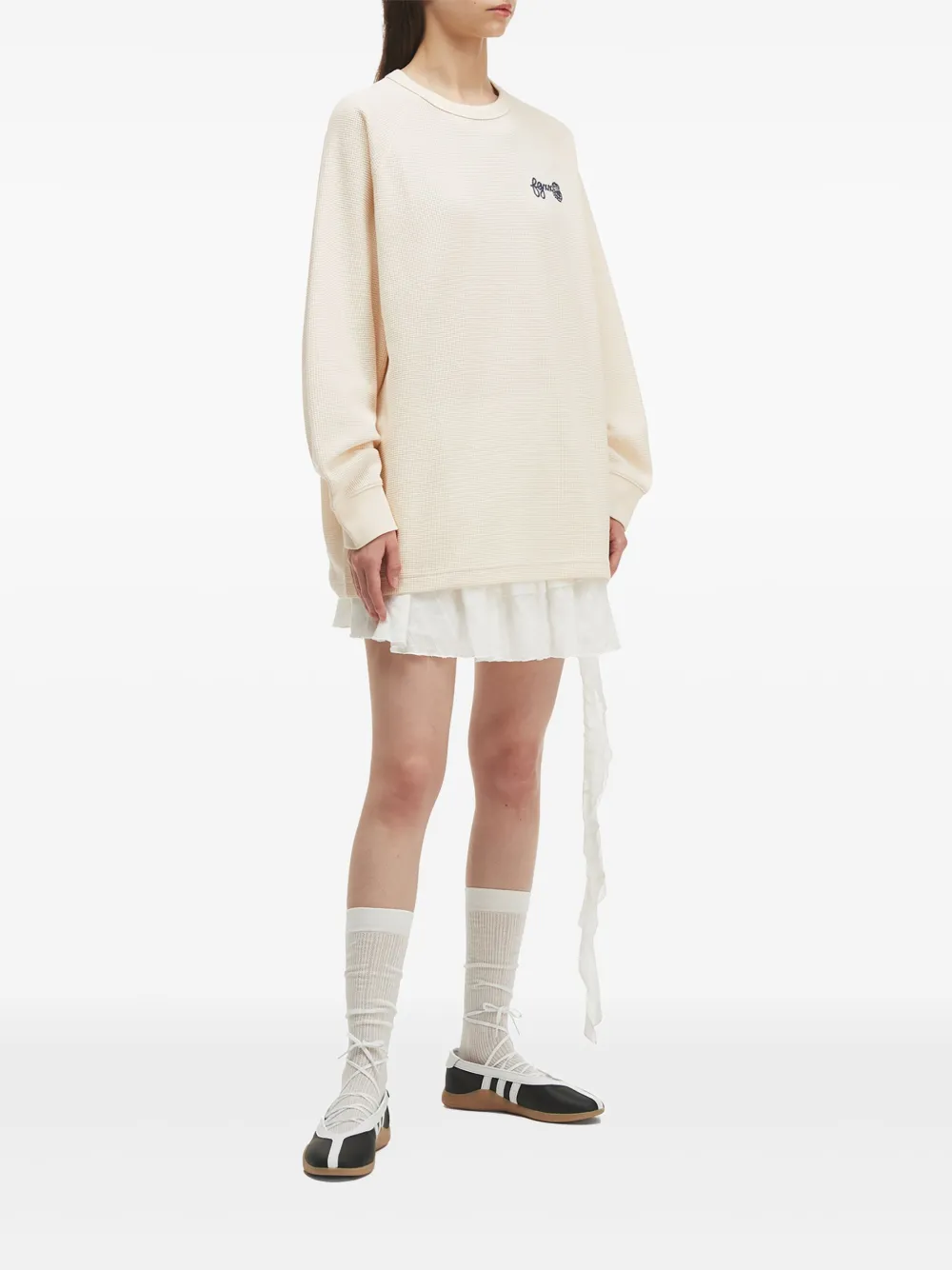 FINGERCROXX waffle-knit logo-embroidered sweatshirt | Sweaters | Image 2