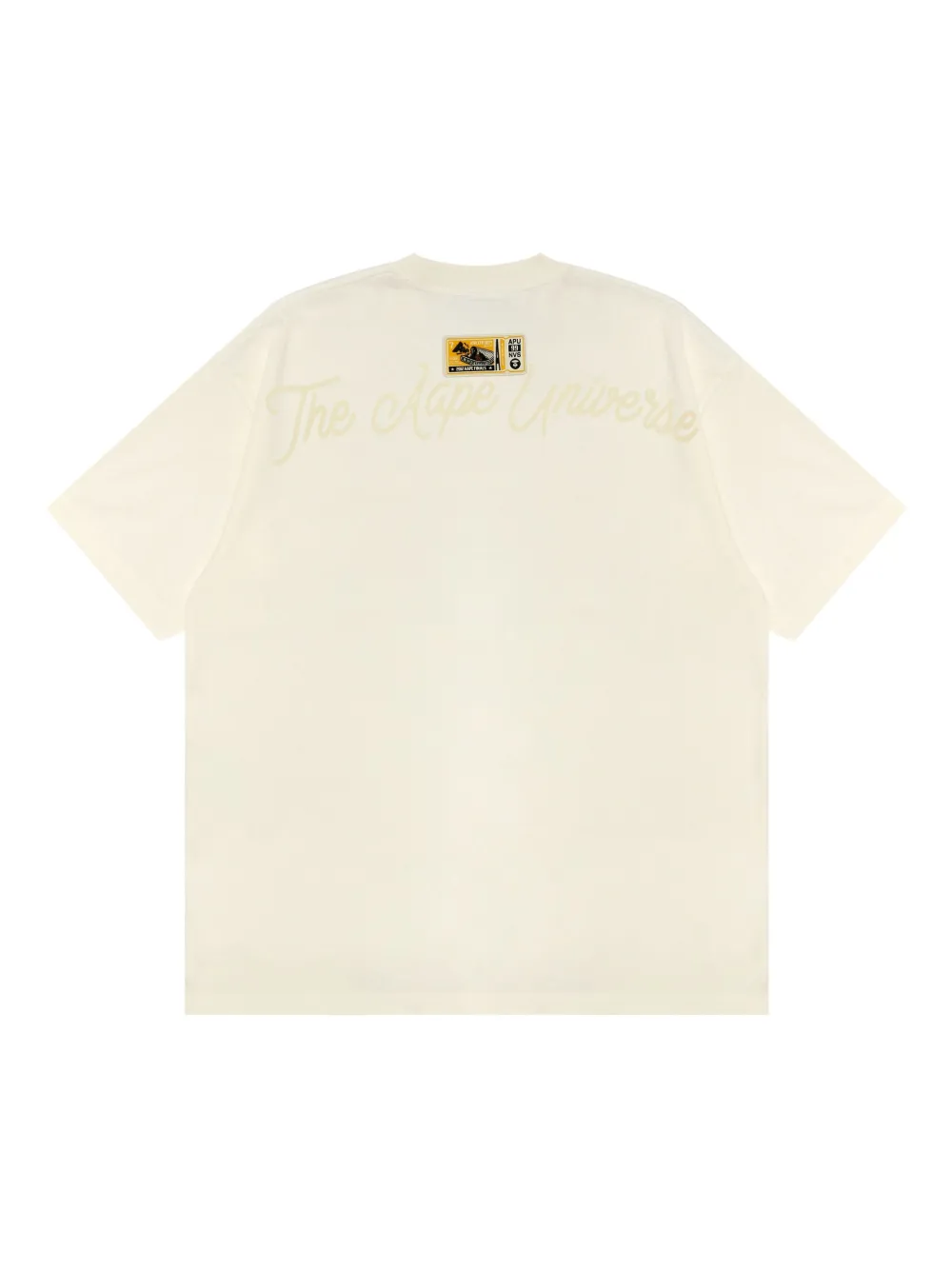AAPE BY *A BATHING APE T-shirt met geborduurde patch - Beige