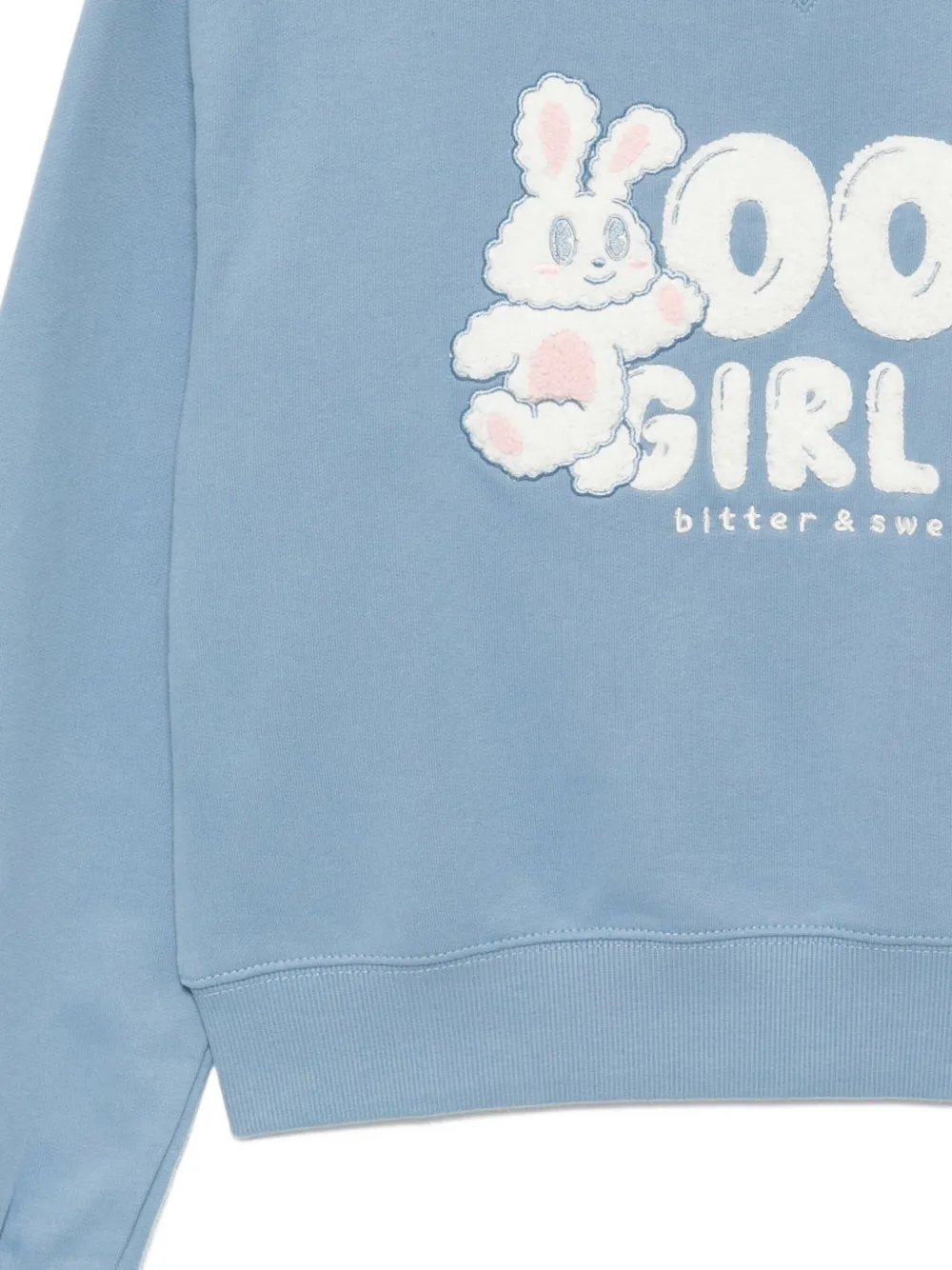 Chocoolate Embroidered-graphic Cotton Sweatshirt In Blue