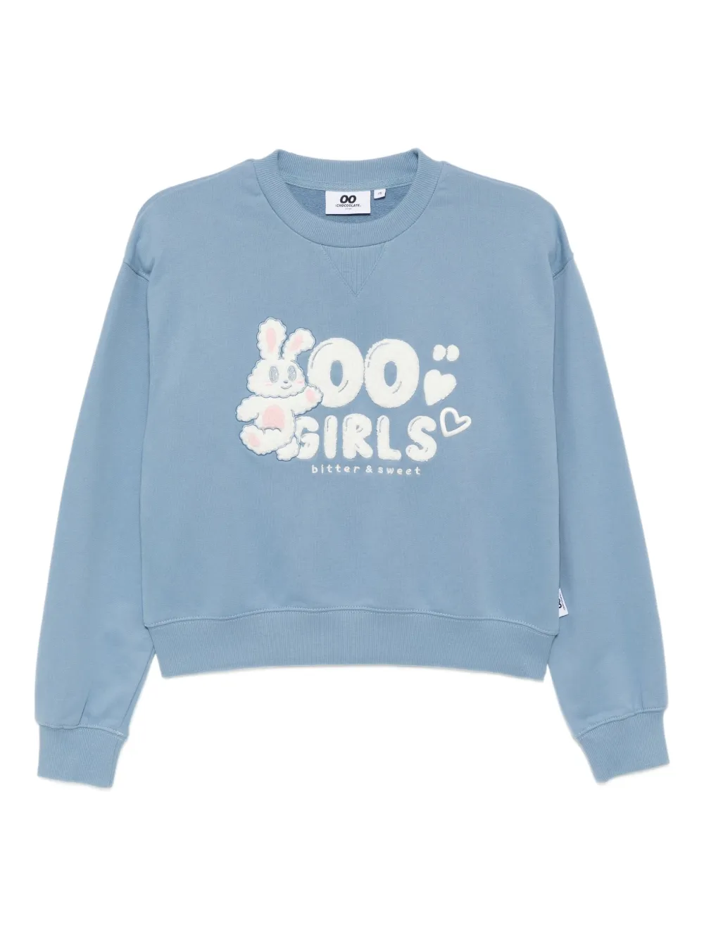 CHOCOOLATE embroidered-graphic cotton sweatshirt | Blue | Image 1