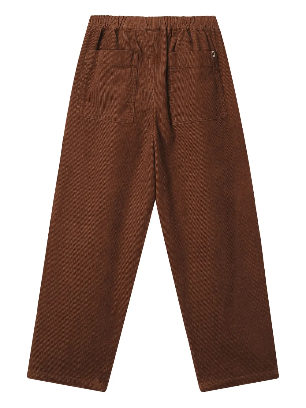 Fingercroxx Embroidered Corduroy Trousers In Brown
