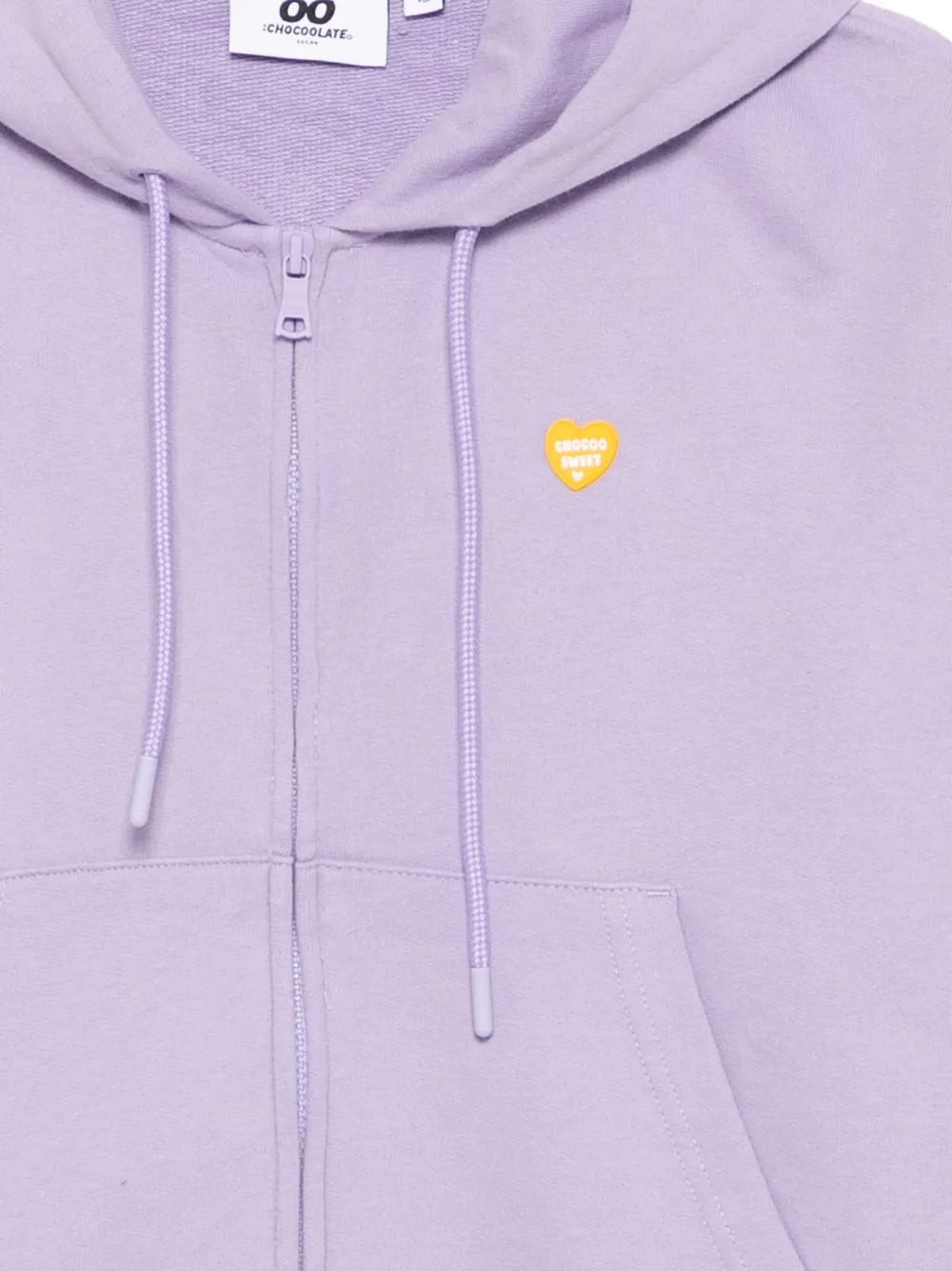 Chocoolate Logo-appliqué Cotton Hoodie In Purple