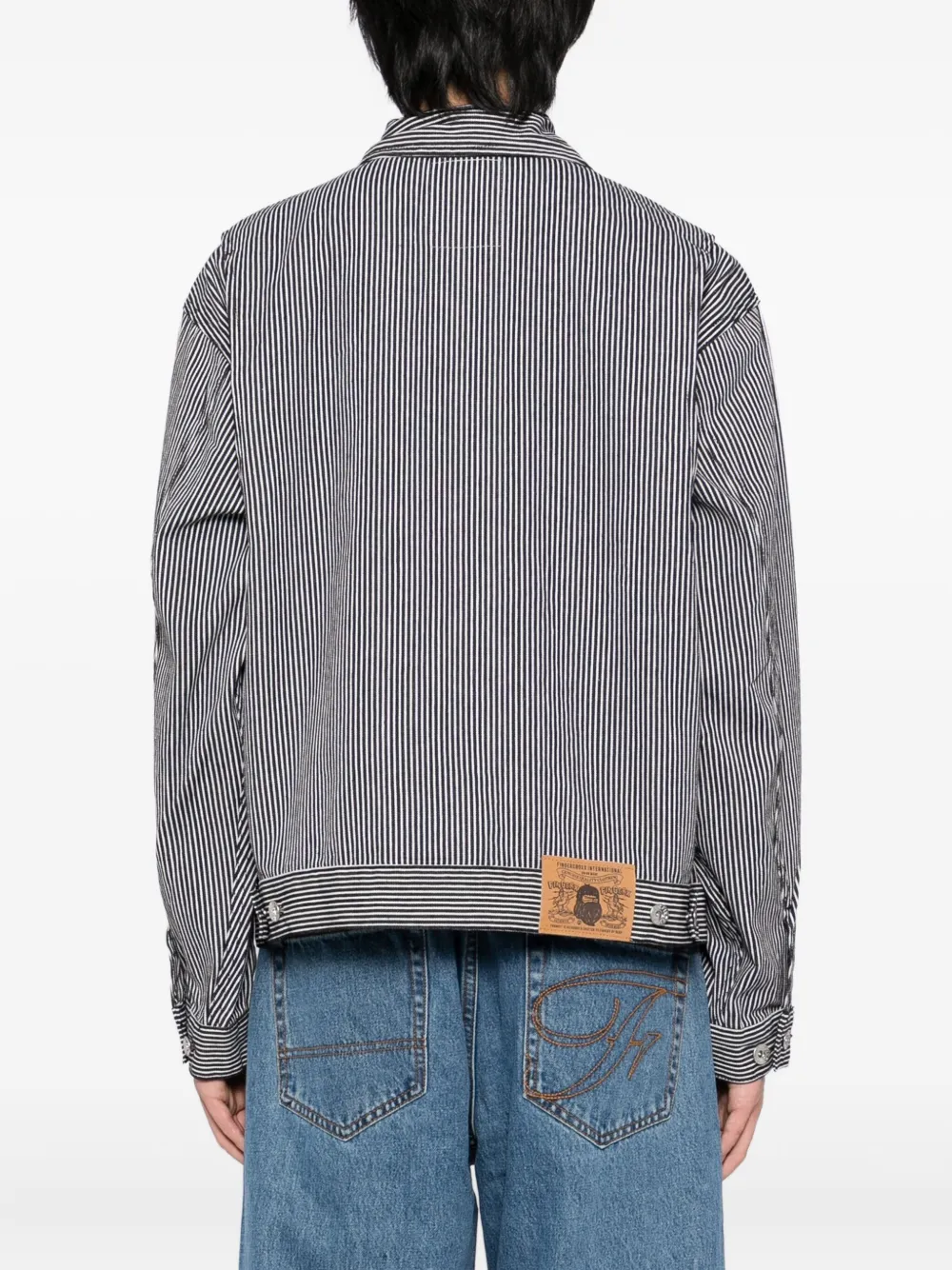 FINGERCROXX Denim jack Zwart