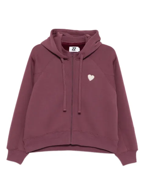izzue embroidered-logo cotton hoodie