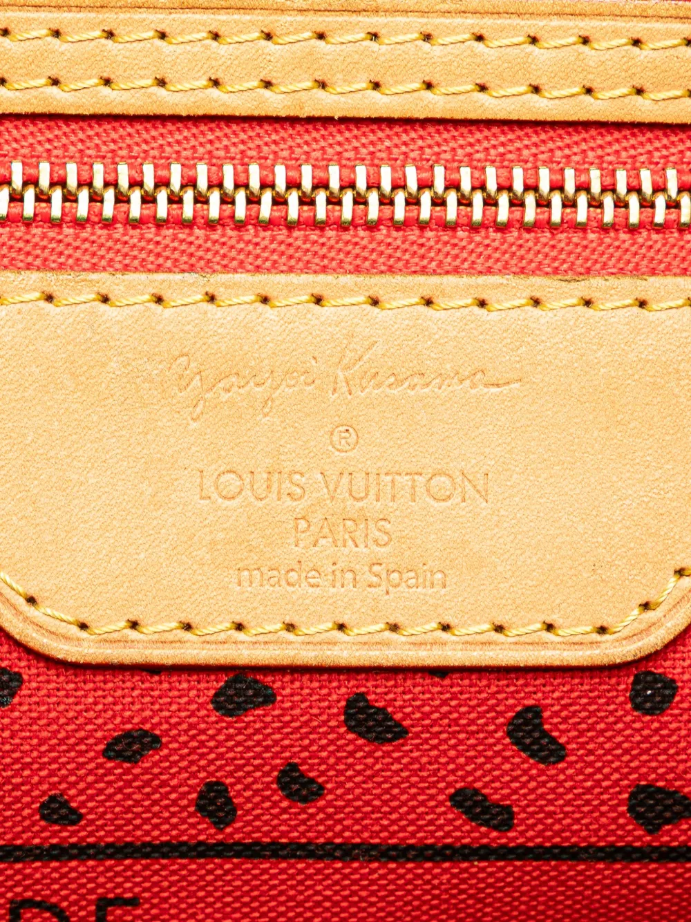 Pre-owned Louis Vuitton 2012 Yayoi Kusama Monogram Neverfull Mm Tote Bag In Red