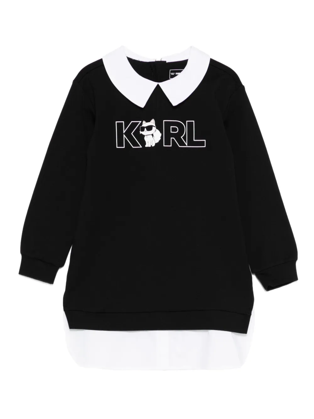 Karl Lagerfeld Kids logo-embroidered dress | Black | Image 1