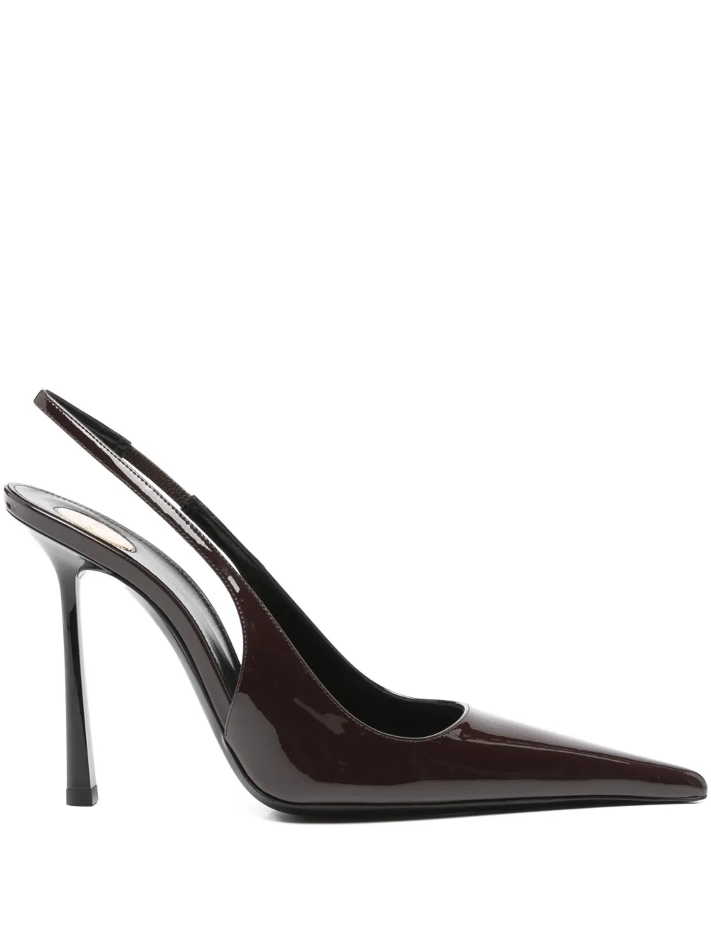 Saint Laurent 110mm Vendome slingback pointed-toe pumps Brown
