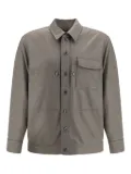Brioni button-fastening patch-pocket shirt - Grey