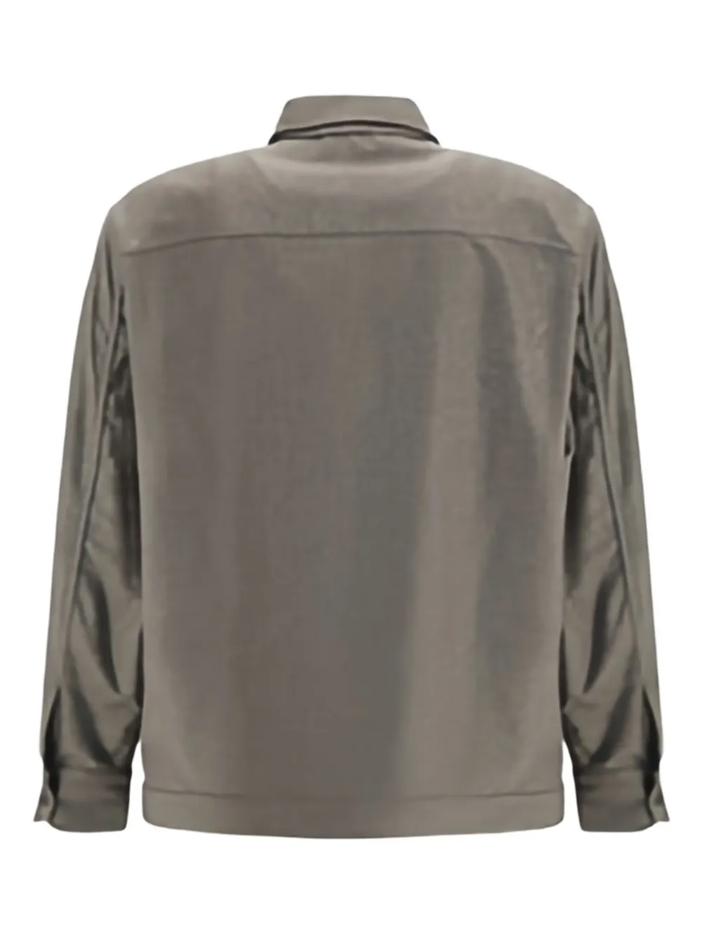 Brioni Button-fastening Patch-pocket Shirt In Gray