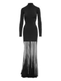 V:PM ATELIER Cami high-neck mesh-insert maxi dress - Black