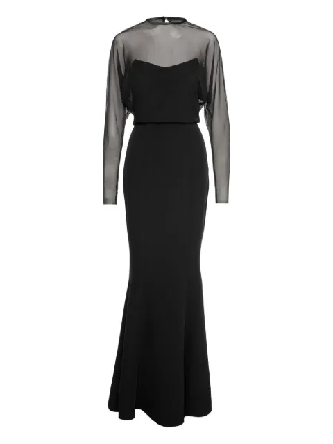 V:PM ATELIER Roxette sheer-top fishtail maxi dress