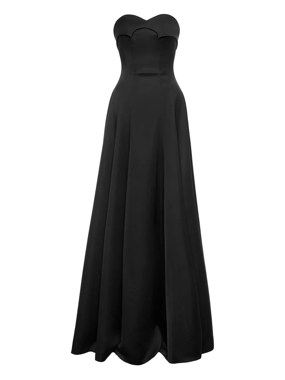 V:pm Atelier Noir Sweetheart-neckline Maxi Dress In Black
