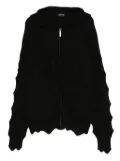 MADFRENZY Spiked zip-up hoodie - Black